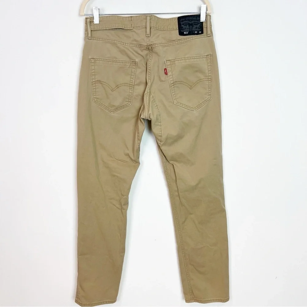 LEVIS 511 TAN SLIM FIT STRAIGHT LEG MENS PANTS SZ 33x30